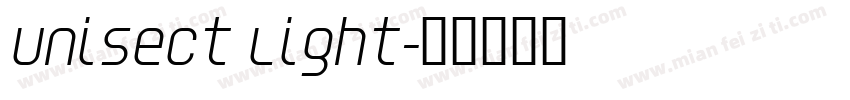 Unisect Light字体转换